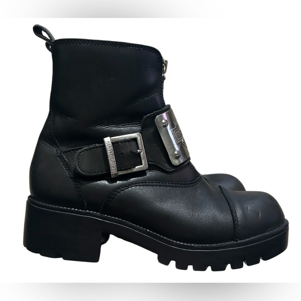 HARLEY-DAVIDSON Women’s Vintage Charisma Black Leather Boots 7.5